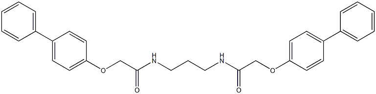 2-([1,1'-biphenyl]-4-yloxy)-N-(3-{[([1,1'-biphenyl]-4-yloxy)acetyl]amino}propyl)acetamide,,结构式