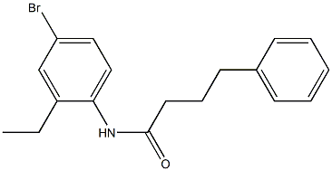 N-(4-bromo-2-ethylphenyl)-4-phenylbutanamide Struktur