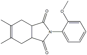 2-(2-methoxyphenyl)-5,6-dimethyl-3a,4,7,7a-tetrahydro-1H-isoindole-1,3(2H)-dione 化学構造式