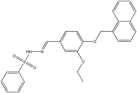 N'-[3-ethoxy-4-(1-naphthylmethoxy)benzylidene]benzenesulfonohydrazide Struktur