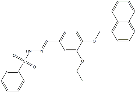 N'-[3-ethoxy-4-(1-naphthylmethoxy)benzylidene]benzenesulfonohydrazide Structure