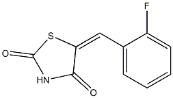 5-(2-fluorobenzylidene)-1,3-thiazolidine-2,4-dione 化学構造式