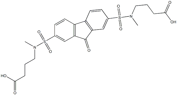 4-[[(7-{[(3-carboxypropyl)(methyl)amino]sulfonyl}-9-oxo-9H-fluoren-2-yl)sulfonyl](methyl)amino]butanoic acid,,结构式