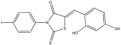 5-(2,4-dihydroxybenzylidene)-3-(4-iodophenyl)-2-thioxo-1,3-thiazolidin-4-one