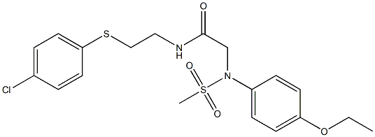  N-{2-[(4-chlorophenyl)sulfanyl]ethyl}-2-[4-ethoxy(methylsulfonyl)anilino]acetamide