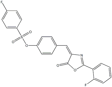  4-[(2-(2-fluorophenyl)-5-oxo-1,3-oxazol-4(5H)-ylidene)methyl]phenyl 4-fluorobenzenesulfonate