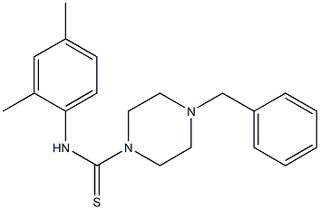4-benzyl-N-(2,4-dimethylphenyl)-1-piperazinecarbothioamide 结构式