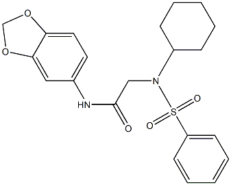 N-(1,3-benzodioxol-5-yl)-2-[cyclohexyl(phenylsulfonyl)amino]acetamide