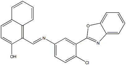 1-({[3-(1,3-benzoxazol-2-yl)-4-chlorophenyl]imino}methyl)-2-naphthol