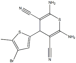 2,6-diamino-4-(4-bromo-5-methyl-2-thienyl)-4H-thiopyran-3,5-dicarbonitrile|
