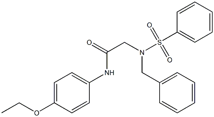 N-[4-(ethyloxy)phenyl]-2-[(phenylmethyl)(phenylsulfonyl)amino]acetamide Structure