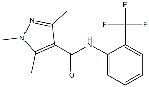 1,3,5-trimethyl-N-[2-(trifluoromethyl)phenyl]-1H-pyrazole-4-carboxamide Structure