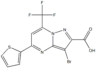 3-bromo-5-thien-2-yl-7-(trifluoromethyl)pyrazolo[1,5-a]pyrimidine-2-carboxylic acid