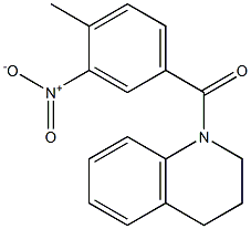 1-({3-nitro-4-methylphenyl}carbonyl)-1,2,3,4-tetrahydroquinoline Structure