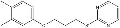 3,4-dimethylphenyl 3-(2-pyrimidinylsulfanyl)propyl ether 结构式