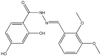 N'-(2,3-dimethoxybenzylidene)-2,4-dihydroxybenzohydrazide Struktur
