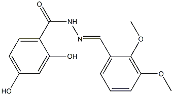 N'-(2,3-dimethoxybenzylidene)-2,4-dihydroxybenzohydrazide Structure