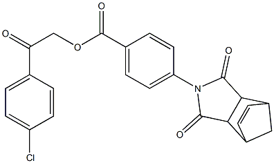 2-(4-chlorophenyl)-2-oxoethyl 4-(3,5-dioxo-4-azatricyclo[5.2.1.0~2,6~]dec-8-en-4-yl)benzoate Structure