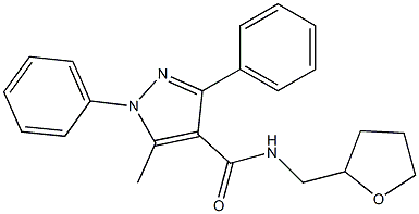 5-methyl-1,3-diphenyl-N-(tetrahydro-2-furanylmethyl)-1H-pyrazole-4-carboxamide|