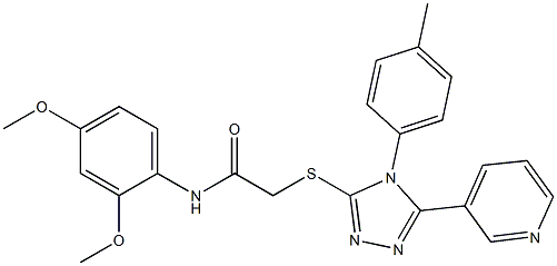 N-(2,4-dimethoxyphenyl)-2-{[4-(4-methylphenyl)-5-(3-pyridinyl)-4H-1,2,4-triazol-3-yl]sulfanyl}acetamide