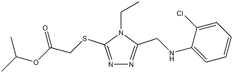 isopropyl ({5-[(2-chloroanilino)methyl]-4-ethyl-4H-1,2,4-triazol-3-yl}sulfanyl)acetate Structure