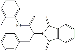 2-(1,3-dioxo-1,3-dihydro-2H-isoindol-2-yl)-N-(2-methylphenyl)-3-phenylpropanamide 化学構造式