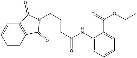 ethyl 2-{[4-(1,3-dioxo-1,3-dihydro-2H-isoindol-2-yl)butanoyl]amino}benzoate,,结构式