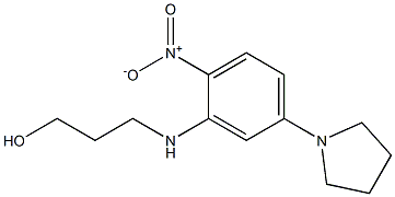 3-[2-nitro-5-(1-pyrrolidinyl)anilino]-1-propanol 化学構造式