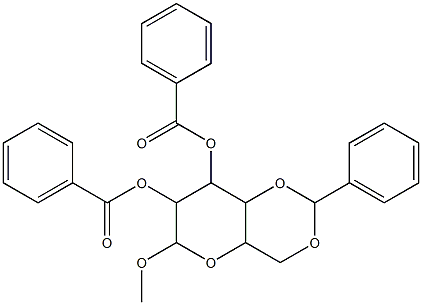  8-(benzoyloxy)-6-methoxy-2-phenylhexahydropyrano[3,2-d][1,3]dioxin-7-yl benzoate