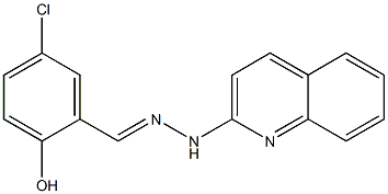 5-chloro-2-hydroxybenzaldehyde 2-quinolinylhydrazone 结构式