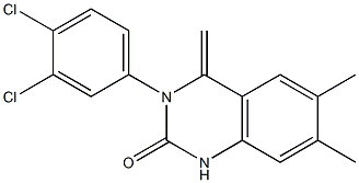  3-(3,4-dichlorophenyl)-6,7-dimethyl-4-methylene-3,4-dihydro-2(1H)-quinazolinone