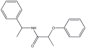 2-phenoxy-N-(1-phenylethyl)propanamide Struktur