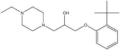 1-(2-tert-butylphenoxy)-3-(4-ethyl-1-piperazinyl)-2-propanol 结构式