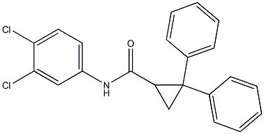 N-(3,4-dichlorophenyl)-2,2-diphenylcyclopropanecarboxamide Struktur