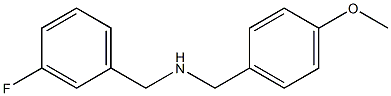N-[(3-fluorophenyl)methyl][4-(methyloxy)phenyl]methanamine,,结构式