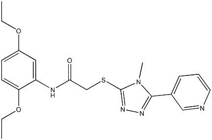 N-(2,5-diethoxyphenyl)-2-{[4-methyl-5-(3-pyridinyl)-4H-1,2,4-triazol-3-yl]sulfanyl}acetamide Struktur