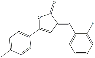 3-(2-fluorobenzylidene)-5-(4-methylphenyl)-2(3H)-furanone Struktur