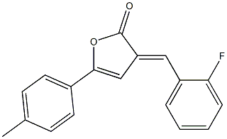 3-(2-fluorobenzylidene)-5-(4-methylphenyl)-2(3H)-furanone,,结构式