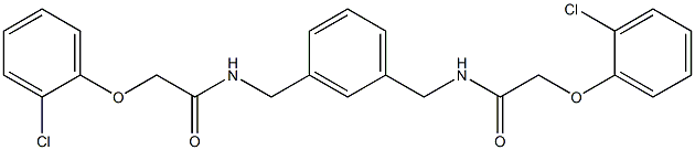 2-(2-chlorophenoxy)-N-[3-({[(2-chlorophenoxy)acetyl]amino}methyl)benzyl]acetamide Struktur