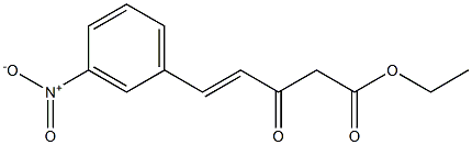 (3-硝基苯亚甲基)乙酰乙酸乙酯, , 结构式