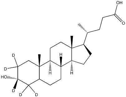 Lithocholic-2,2,3,4,4-d5 Acid 结构式