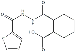 (1S,2R)-2-{[2-(2-thienylcarbonyl)hydrazino]carbonyl}cyclohexanecarboxylic acid Structure