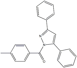 (3,5-diphenyl-1H-pyrazol-1-yl)(4-methylphenyl)methanone 结构式