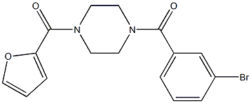 (3-bromophenyl)[4-(2-furoyl)-1-piperazinyl]methanone,,结构式