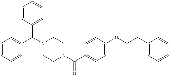 (4-benzhydryl-1-piperazinyl)[4-(phenethyloxy)phenyl]methanone,,结构式