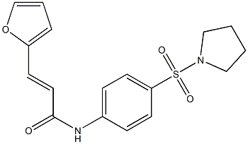 (E)-3-(2-furyl)-N-[4-(1-pyrrolidinylsulfonyl)phenyl]-2-propenamide 结构式
