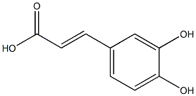 (E)-3-(3,4-dihydroxyphenyl)-2-propenoic acid,,结构式