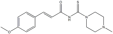 (E)-3-(4-methoxyphenyl)-N-[(4-methyl-1-piperazinyl)carbothioyl]-2-propenamide Struktur