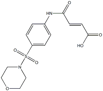 (E)-4-[4-(4-morpholinylsulfonyl)anilino]-4-oxo-2-butenoic acid Struktur