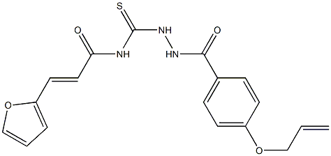  (E)-N-({2-[4-(allyloxy)benzoyl]hydrazino}carbothioyl)-3-(2-furyl)-2-propenamide